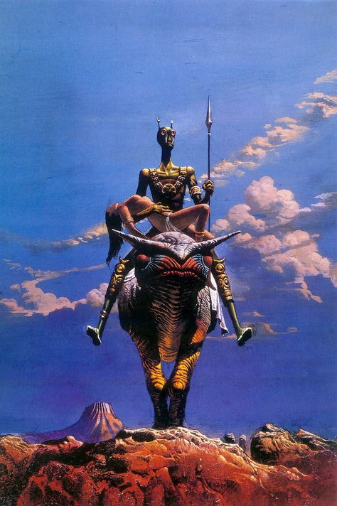 Bruce Pennington Princess Of Mars Art, Bruce Pennington, Princess Of Mars, Cosmic Cowboy, A Princess Of Mars, John Carter Of Mars, 70s Sci Fi Art, Cover Inspiration, Edgar Rice Burroughs