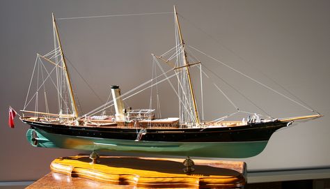 Steam Yacht LADY TORFRIDA 1888 Steam Yacht, Ship Yard, Tall Ship, Steam Boats, Tall Ships, Model Boats, Dieselpunk, Yachts, Sailing Ships