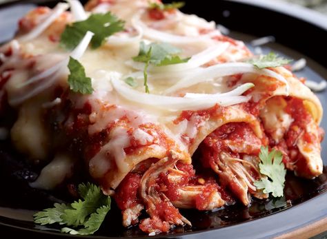 Red Chile Chicken Enchilada Recipe — Eat This Not That Red Chile Chicken, Costco Rotisserie Chicken, Chicken Enchilada Casserole Recipe, Healthy Casserole Recipes, Enchilada Casserole Recipes, Enchilada Recipe, Chicken Enchilada Casserole, Eat This Not That, Chilli Chicken