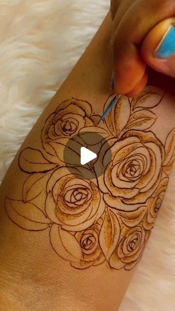 Rose Mahendi, Rose Making, Easy Rose, Mehndi Artist, Simple Rose, Henna Patterns, Mehndi Art, Diy Hair, May 13