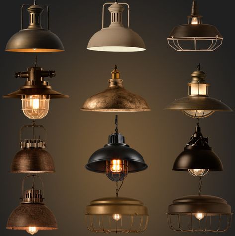 Lamps Hanging, Blitz Design, Farmhouse Style Lighting, Industrial Pendant Lamps, Retro Pendant Lights, Copper Lamp, Vintage Industrial Lighting, Rustic Pendant Lighting, Farmhouse Kitchens