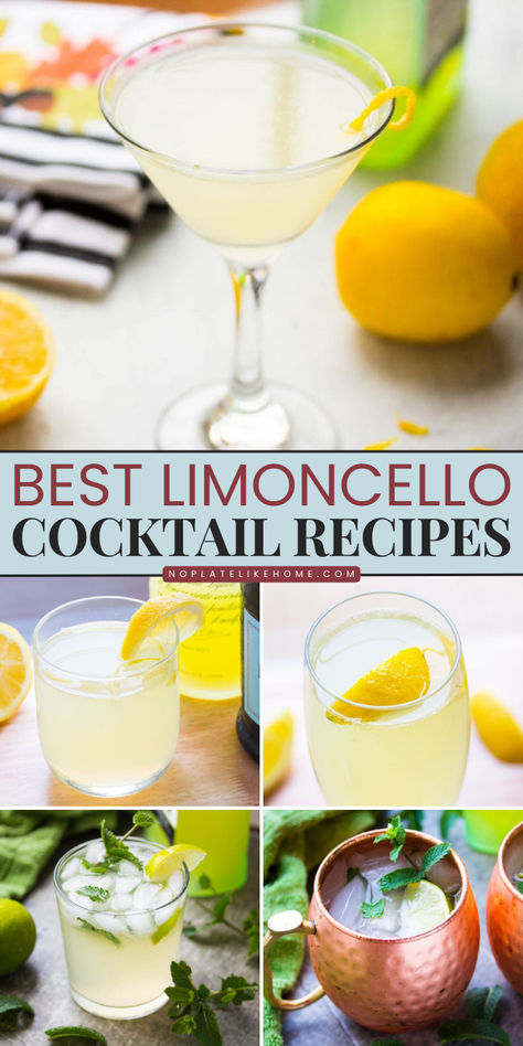 Learn how to make The Best Limoncello Cocktails to add to your Spring drink ideas or refreshing summer cocktails! These Limocello recipes are sparkling, delicious, and easy to make. Save this pin! Recipe With Limoncello, Lemon Chello Sprits, Simply Lemonade Recipe, Limoncello Drinks Recipes, Lemonchello Drinks Cocktails, Lemoncello Recipes Desserts, Lemoncello Recipes Drinks, Spring Drink Ideas, Lemonchello Drinks