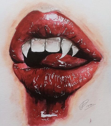 Painting Of Lips, Aesthetic Lips, Mouth Painting, Characters From Movies, Lips Sketch, Vampire Drawings, Lips Painting, Lip Drawing, Boho Art Drawings