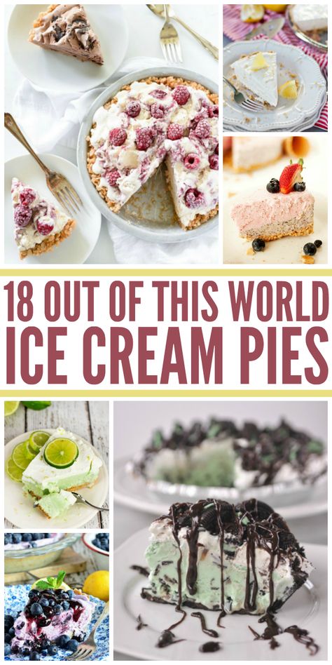 18 Out of This World Ice Cream Pie Recipes Ice Cream Pie Recipes Pioneer Woman, Ice Cream Pies Recipes, Christmas Ice Cream Pie, Ice Cream Pies Recipes Easy, Ice Cream Desserts Recipes, Summer Ice Cream Desserts, Vanilla Ice Cream Dessert Ideas, Ice Cream Pie Recipes Easy, Ice Cream Dessert Ideas