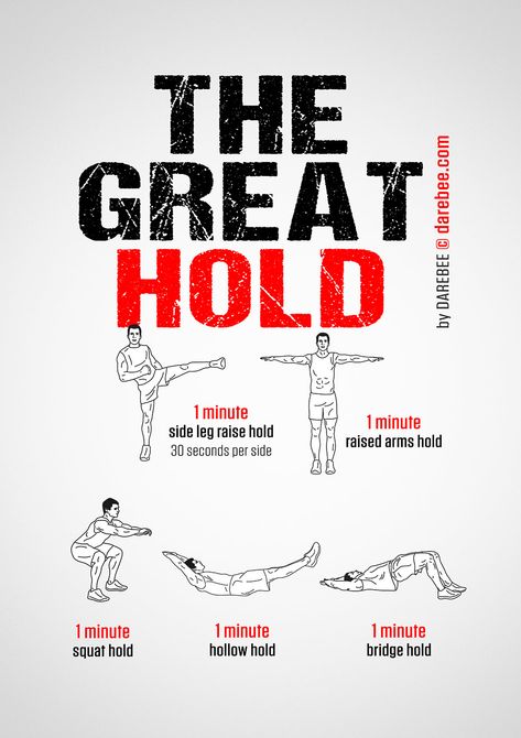 The Great Hold Workout Planet Fitness Machines, Darebee Workout, Easy Abs, Squat Hold, Burn Fat Build Muscle, Exercise Ideas, Planet Fitness, Calisthenics Workout, Aerobics Workout