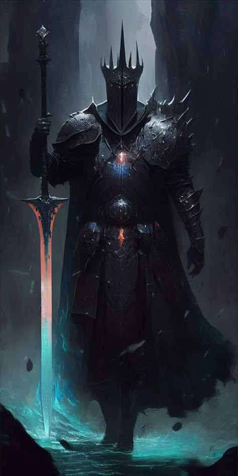 Evil Knight, The Black Knight, Dungeons And Dragons Art, 100k Followers, Gothic Fantasy Art, Roleplay Characters, Black Knight, Knight Art, Dungeons And Dragons Homebrew