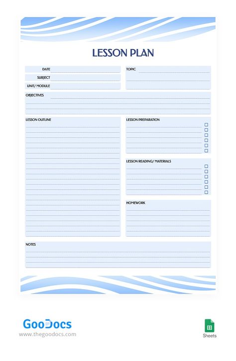 Blue+Lesson+Plan Teacher Lesson Plans Template, Lesson Plan Sample, Lesson Plan Template, Traveling Teacher, Teacher Planning, Teacher Lesson Plans, Data Processing, Plan Template, Learn English Words