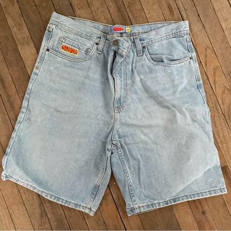 Never Worn Size 34 Thrifting Ideas, Hip Hop Cartoon, Shuffle Cutouts, Drip Ideas, Hard Fits, Blue Baggy Jeans, School Apparel, Gym Shorts Men, Cargo Pants Outfit Women