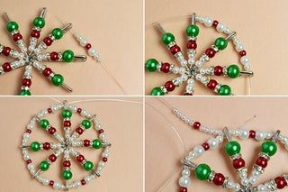 Vintage Beaded Christmas Ornaments, Christmas Beads Craft, Beaded Ornaments Diy, Christmas Beading, Beaded Snowflakes Ornament, Beading Bracelets, Beaded Christmas Decorations, Beaded Snowflake, Beads Christmas