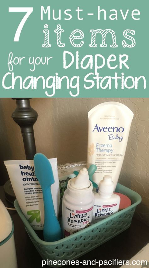 7 Must-Have Items for your Diaper Changing Station - Pinecones and Pacifiers Bedside Nursery Station, Diaper Station Organization, Bedside Diaper Station, Baby Changing Station Ideas, Changing Station Organization, Diaper Caddy Organization, Diaper Change Station, Diaper Changing Station Organization, Baby Changing Table Organization