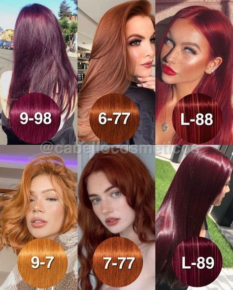 Igora Royal Red Formulas, Type Of Red Hair Color, Igora Color Chart, Red Hair Swatches, Annabelle Joy Hooper Hair, Cool Tone Red Hair Pale Skin, Igora Reds, Hi Color Loreal Red Dark Hair, Deep Red Hair Color With Highlights