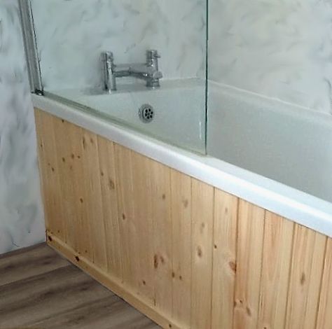 Tongue And Groove Bath Panel, Bath Side Panel, Ideal Bathrooms, Bath Panel, Dream Bathrooms, Bathroom Inspo, Utility Room, Tongue And Groove, Panel Siding