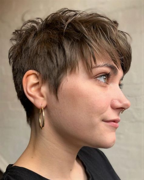 Very Short Bangs, Choppy Pixie, Layered Pixie Cut, Very Short Pixie Cuts, Messy Pixie Haircut, Choppy Pixie Cut, Curly Pixie Hairstyles, Short Curly Pixie, Morning Hair