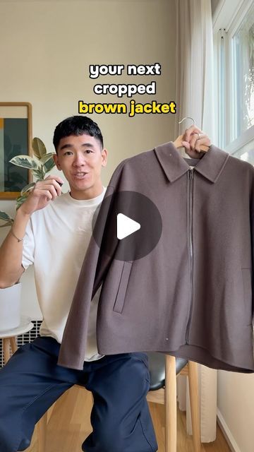 andrew polo on Instagram: "the cropped brown jacket everyone keeps asking me about 

follow @andrewpolo_ for more men’s fashion and outfit guides

i think the jacket hits different because of the cropped length, and the fact that it’s a really flowy material but holds enough structure

i wouldn’t recommend it for super cold weather but it’s a really great spring/fall layer

and now you all can stop asking me about it! 😂 

#mensfashion #menstyle #croppedjacket #commonmarket #outfitideas #outfitinspo" Men’s Cropped Jacket, Cropped Polo Outfit Men, Cropped Jacket Outfit Men, Cropped Jacket Men, Brown Jacket Outfit Men, Brown Jacket Outfit, Cropped Jacket Outfit, Polo Outfit Men, Polo Outfit