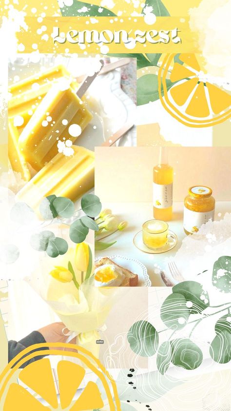 Lemon Girl Aesthetic, Mood Board Yellow, Color Mood Board, Yellow Inspiration, Lemon Tarts, Moodboard Collage, Color Mood, Wallpaper Iphonewallpaper, Shop Aesthetic