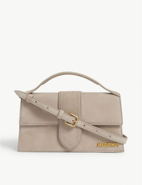 JACQUEMUS Le Grand Bambino suede bag Jacquemus Le Grand Bambino, Jacquemus Bag, Luxury Bags Collection, Suede Top, Suede Bag, Suede Tops, Girly Bags, Fancy Bags, Pretty Bags