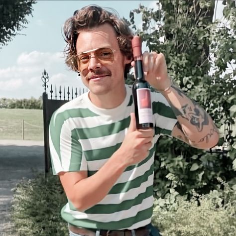 a pic of babie (or should i say daddy) and a wine in italy ·˚ ༘🥝♡🥂·˚✩  #harrystyles #harry #styles #onedirection Harry Styles Outfits To Recreate, Harry Styles Outfit Ideas, Harry Styles Eras, Harry Cute Pics, Wine In Italy, Pretty Green Eyes, Harry Cute, Harry Styles Fanfiction, Golden Aesthetic