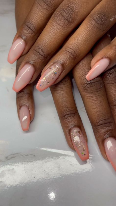 its_krystal_le on Instagram: How cute this is from 1-5? 😊😊😊💅💅💅#militarynails #frenchnails #peachnails #nails #nailsofinstagram #nailart #nailporn #nails💅 #nailsoftheday… Peach Nails With Designs, Military Nails, Gel Nails French, Peach Nails, Fall Gel Nails, Nails French, Nails Inspo, French Nails, Spring Nails