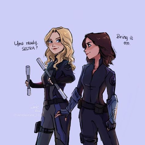 Daisy Johnson Fan Art, Daisy Johnson Fanart, Romanogers Fanart Cute, Agents Of Shield Fanart, Nat And Yelena, Natasha Romanoff Fanart, Natasha And Yelena, Daisy Johnson, Marvel Agents Of Shield