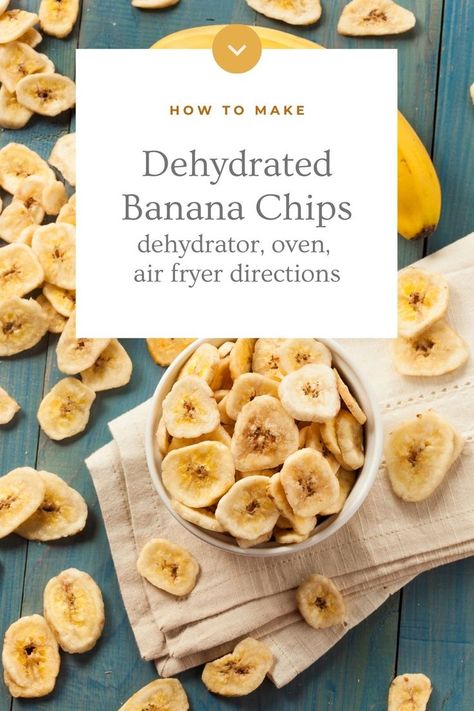 How To Dehydrate Bananas In Air Fryer, Dried Banana Chips Oven, Dehydrate Bananas In Oven, Dried Banana Chips Air Fryer, How To Dry Bananas, Dry Banana Chips, How To Make Dried Bananas Chips, Foods To Dehydrate Healthy Snacks, Dehydrated Bananas In Air Fryer