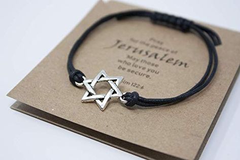 Star of David bracelet, Pray for the peace of JERUSALEM b... https://www.amazon.co.uk/dp/B07NPZ5D8M/ref=cm_sw_r_pi_dp_x_q.gVCbJ57MBDK Bracelet Star, Jewish Star, Bracelet Friendship, Star Of David, Christian Inspiration, The Peace, Christian Gifts, Handmade Products, Diy Bracelets