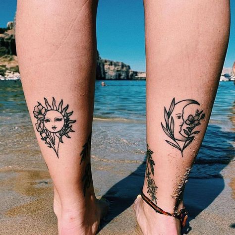 Aunt Tattoo, Niece Tattoo, Tiny Foot Tattoos, Wörter Tattoos, Sun And Moon Tattoo, Moon Tattoos, Foot Tattoos For Women, Tattoos For Women Flowers, Moon Tattoo Designs