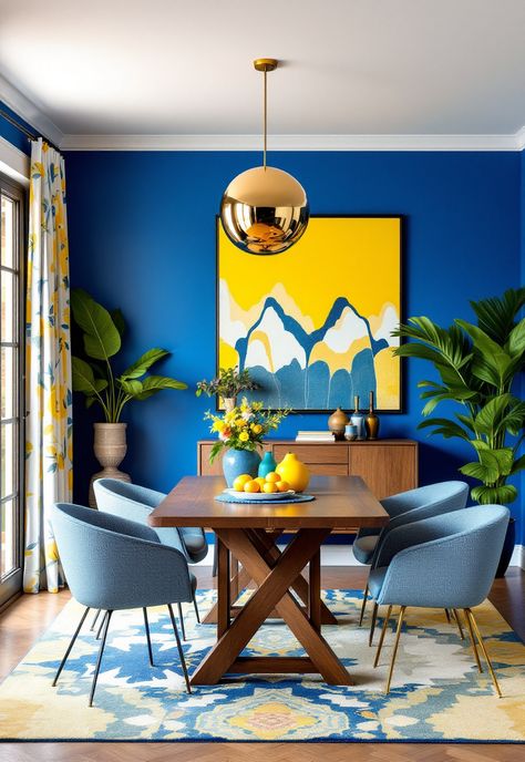 Blue and Yellow Boho Decor Boho Decor Inspiration, Boho Decor Ideas, Agriculture Industry, Room Blue, How To Mix, Focal Points, Leisure Arts, Blue And Yellow, Travel And Leisure