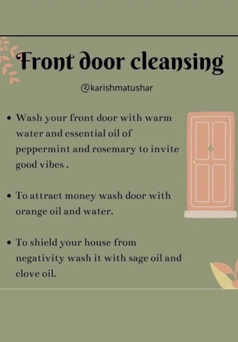 Witch House Cleanse, Witch Door Cleanse, Cleaning Spells Home, New Apartment Spell, House Cleaning Magick, Cleanse My House, Apartment Protection Spell, Protection Rituals For Home, Front Door Protection