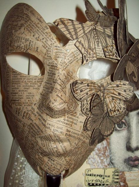 Mascara Papel Mache, Paper Mache Mask, Venetian Masks, Paper Mask, Venetian Mask, Seni Origami, Carnival Masks, Masks Art, Masks Masquerade