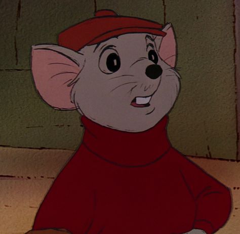 Bernard is the male protagonist of The Rescuers and its sequel. He is a pudgy young mouse who initially works as a janitor for the Rescue Aid Society. After accompanying Miss Bianca on their first mission, he is made the American ambassador for the Society. Miss Bianca, The Rescuers, Feature Film, Image Search, Film, Disney, Red