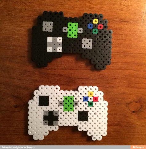 Perler beads Perler Bead Instruments, Pearl Or Bead Ideas Cute, Call Of Duty Perler Beads, Gamer Perler Beads, Perler Bead Games, Couple Perler Beads, Nerdy Perler Beads, Hamma Beads Ideas, Easy Perler Bead Patterns