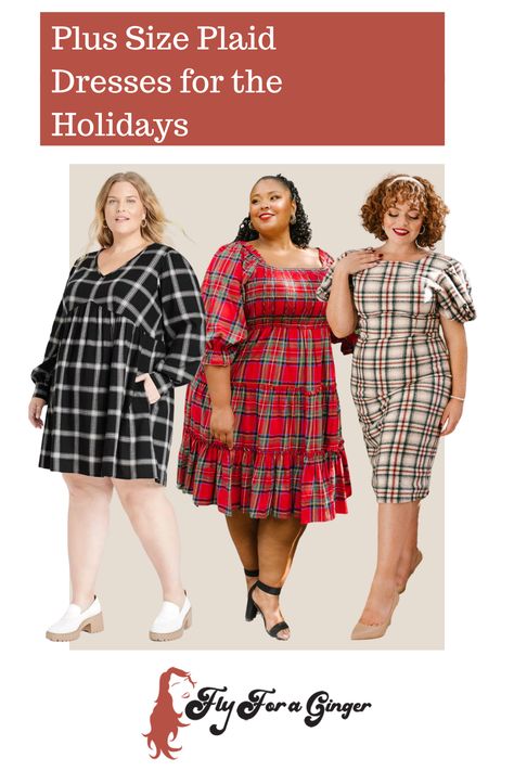 plus size plaid dresses Plaid For Plus Size, Plaid Dress Plus Size, Womens Plaid Christmas Dress, Plus Size Tartan, Plus Size Winter Dresses, Cute Dresses For Work, Plus Size Winter Jackets, Plus Size Dresses For Party, Plus Size Dresses Formal