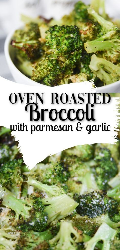 Oven Broccoli, Baked Broccoli Recipe, Oven Roasted Broccoli, Roasted Broccoli Recipe, Garlic Roasted Broccoli, Parmesan Broccoli, Garlic Broccoli, How To Cook Broccoli, Broccoli Bake