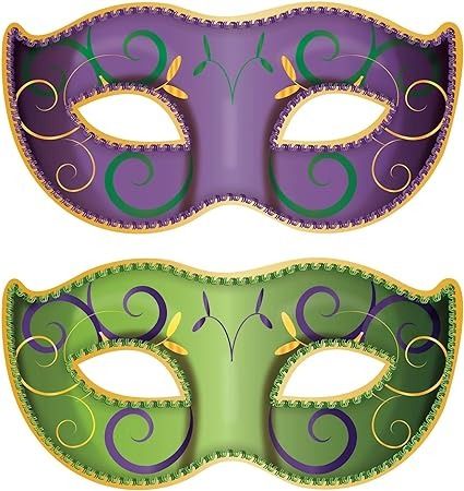 Amazon.com: Jumbo Mardi Gras Mask Cutouts : Home & Kitchen Green Masquerade Mask, Purple Masquerade Mask, Mardi Gras Party Decorations, Mardi Gras Outfits, Mardi Gras Decorations, Halloween Costume Shop, Mardi Gras Party, Mardi Gras Mask, Kids Party Supplies