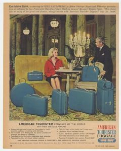 Vintage suitcase ad American Tourister Luggage, Scandinavian Livingroom, Eva Marie Saint, Old Suitcases, Eva Marie, Old Advertisements, G Plan, Vintage Suitcase, Retro Ads