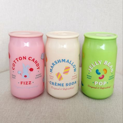 Listing Is For A Set Of 3 Hard To Find Dw Home Soda Pop Can Shaped Candles In Pastel Spring Colors - 15 Oz Large Size Easter/Spring Candy Scents Include: - (1x) Jelly Bean Pop (15 Oz Candle) - (1x) Marshmallow Creme Soda (15 Oz Candle) - (1x) Cotton Candy Fizz (15 Oz Candle) **Condition: Candles Are Brand New, But Please Note That There Is A Partially Scratched Off Yellow Jelly Bean Decal On The Back Side Of The Jelly Bean Pop Candle (See Last Photo For Detail). Preppy Candles, Cotton Candy Food, Danish Pastel Candles, Cute Soda Can, Preppy Easter, Danish Pastel Room Candles, Creme Soda, Pastel Candles, Yellow Jelly