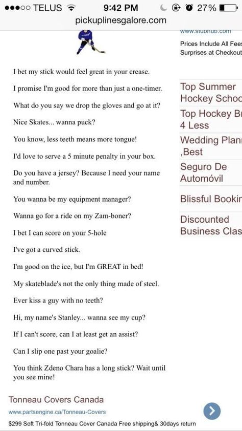 hockey pick up lines/valentines Wild Pickup Lines, Football Pick Up Lines, Hockey Pick Up Lines, Hockey Girlfriend Quotes, Baseball Pick Up Lines, Hockey Valentines, Sweet Gestures, Rizz Lines, Hockey Girlfriend