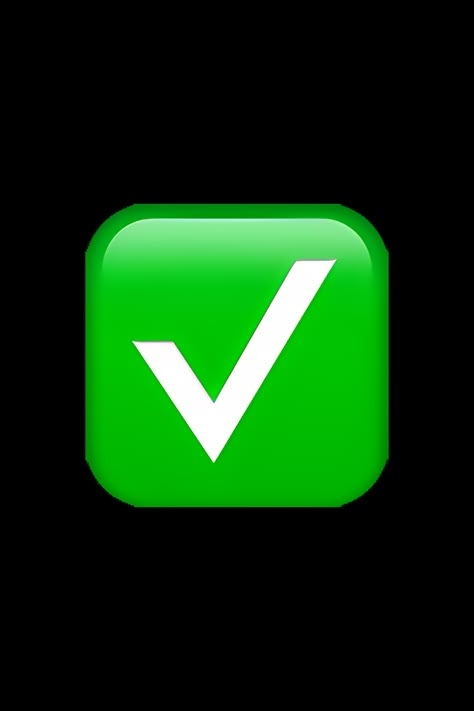 The ✅ Check Mark Button emoji appears as a small, green square with a white check mark in the center. The check mark is positioned at a slight angle, pointing to the right. The edges of the square are rounded, giving it a soft appearance. Pointing Emoji, Phone Emoji Png, Ios Emoji Iphone, Check Emoji, Iphone Emoji Png Transparent, Old Facebook Emojis Png, Ios Hand Emoji, Iphone Emoji Download, Box Emoji