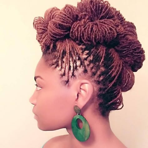 "Hi Sisters! I have always been natural and I've had sisterlocks for 8 years." @ladylove2love #sisterlocks #sisterlockstm... Sisterloc Hairstyles, Sister Loc Styles, Micro Locs Styles, Sisterlocks Updo, Braid Loc Styles, Sisterlock Hairstyles, Updo Loc Styles, Microlocs Hairstyles, Microloc Styles