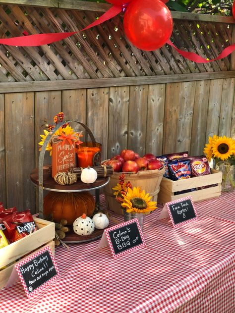 Fall Bbq Party Decorations, Fall Bbq Party, Fall Bbq, Western Bbq, Bbq Decorations, Bbq Party Decorations, 25th Wedding Anniversary Party, Vowel Renewal, Pumpkin Carving Party