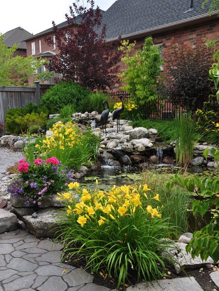 Suburban Backyard, Water Ideas, Diy Water Feature, Building A Pond, Rustic Landscape, Small Water Features, Fountains Backyard, Pond Ideas, Gardening Landscaping