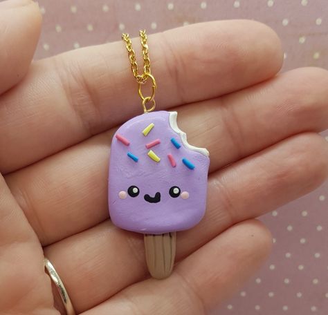 Air Dry Clay Ice Cream, Clay Ice Cream, Diy Clouds, Clay Crafts For Kids, Clay Keychain, Art Painting Tools, Birthday Party Crafts, Make Ice Cream, Kids Necklace