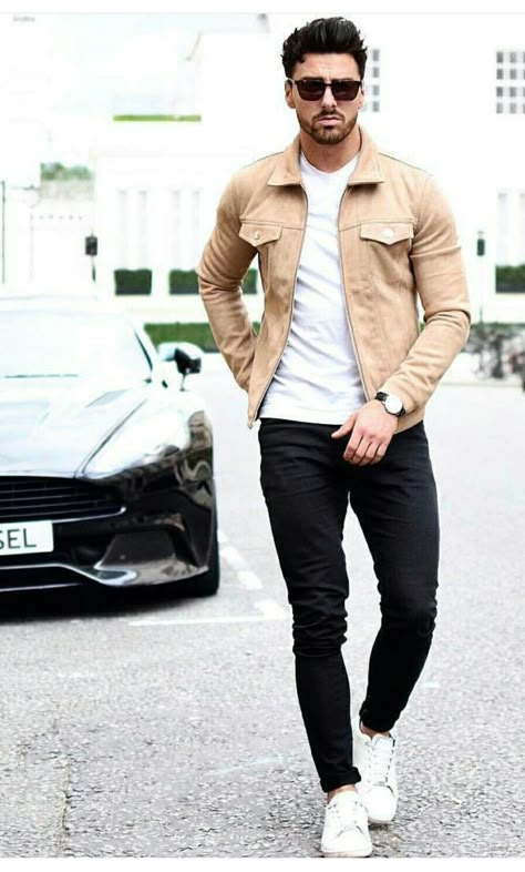 Mens Fashion Blog, Tan Jacket, Instagram Analytics, Mens Fashion Casual Outfits, Fashion Tips For Women, Tan Suede, Mens Casual Outfits, Suede Jacket, Business Casual Outfits