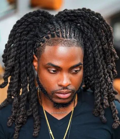 The 38 best black mens hairstyles for long hair in 2023 Black Mens Hairstyles, Loc Hairstyles For Men, Mens Dreadlock Styles, Mohawk For Men, Dread Hairstyles For Men, Long Dreads, Dreadlock Hairstyles For Men, Beautiful Dreadlocks, Men's Long Hairstyles