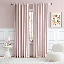 Baby pink curtains