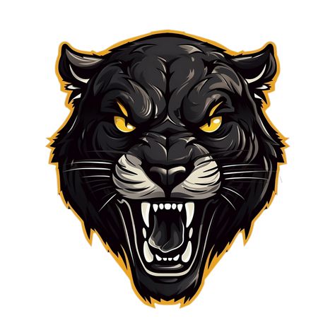 Black Panther Logo, Panther Mascot, Team Builders, Gym Art, The Black Panther, Black Panthers, Forest Theme, Forest Animal, No Background