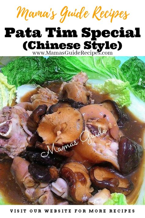 Pata Tim, Pata Recipe, Filipino Dishes, Filipino Food, Chinese Dishes, Pork Dishes, Filipino Recipes, Asian Cooking, Classic Food