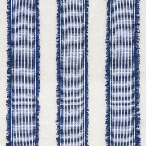 Schumacher Tulum Fabric | Wayfair Diy Keramik, Fringe Fabric, Luxury Flooring, Blue And White Fabric, Schumacher Fabric, Funky Furniture, Pillow Cover Design, Designer Pillow, Fabric Samples