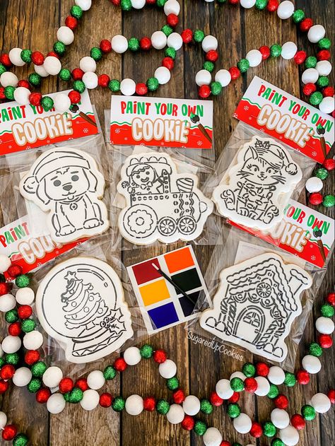 PYO Cookies, Paint Your Own Cookies, Christmas Cookies Pyo Cookies Packaging, Pyo Cookies Christmas, Pyo Christmas Cookies, Cookie Package, Paint Your Own Cookies, Pyo Cookies, Cookie Kits, Single Cookie, Paint Cookies