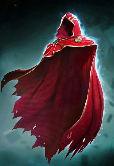 The Hood's Cloak Torn Cloak Drawing, Hooded Cloak Reference, Cloak Of Billowing Dnd, Magic Scarf Fantasy Art, Red Cloak Fantasy Art, Fantasy Robes Concept Art, Hooded Figure Fantasy Art, Magic Cloak Art, Hooded Cloak Drawing Reference